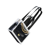 GroceryBags Creative Faux Platinum Bag Printed Woven Bag Cobalt Black Small Gym Leisure Bag